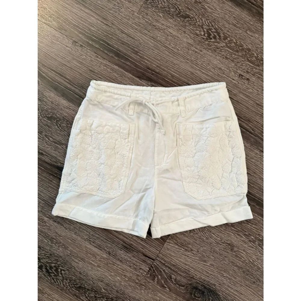 Sundance Zinovia embroidered linen shorts